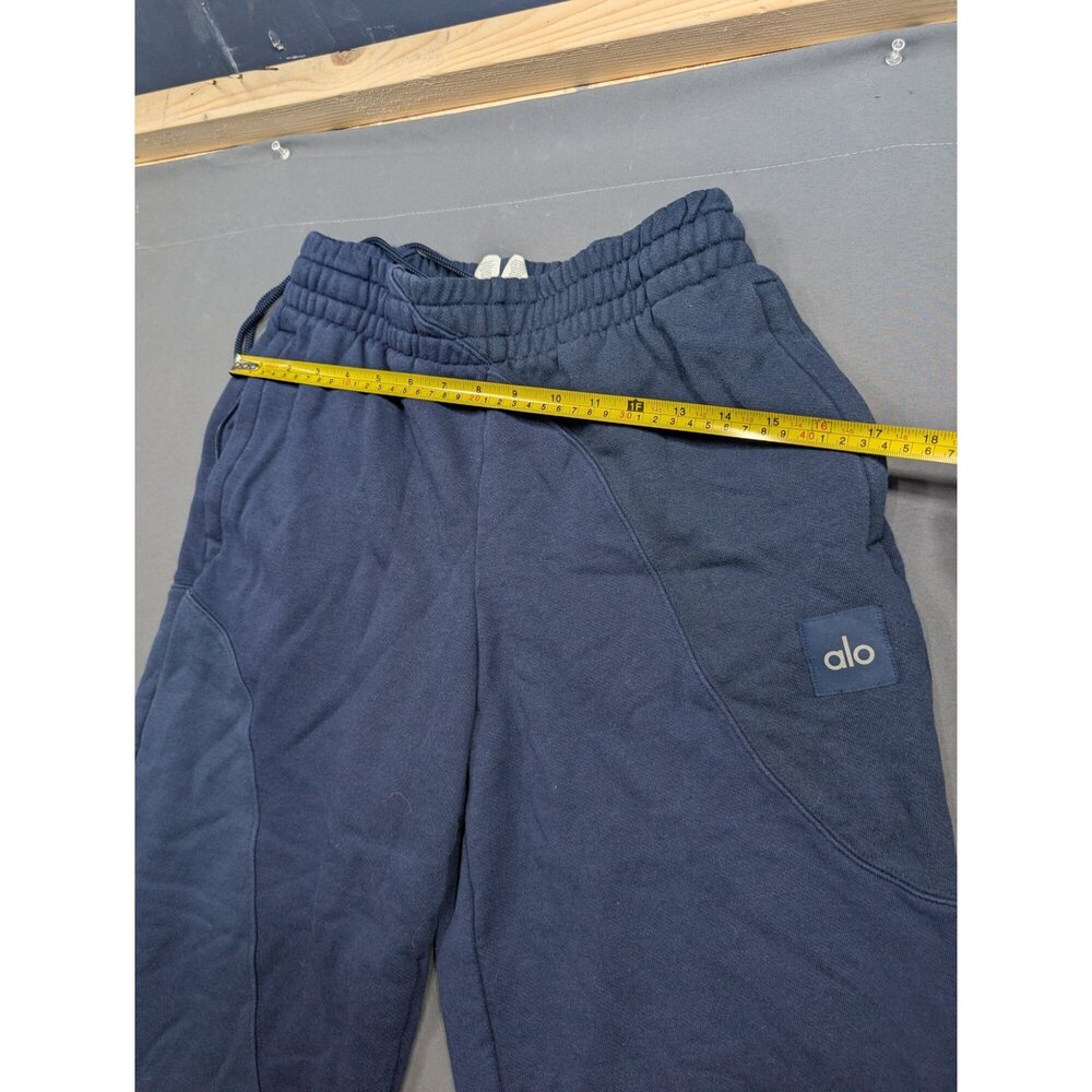 Alo Yoga Accolade Sweatpants Joggers Navy Blue XS Fleece Drawstring - Picture 2 of 3